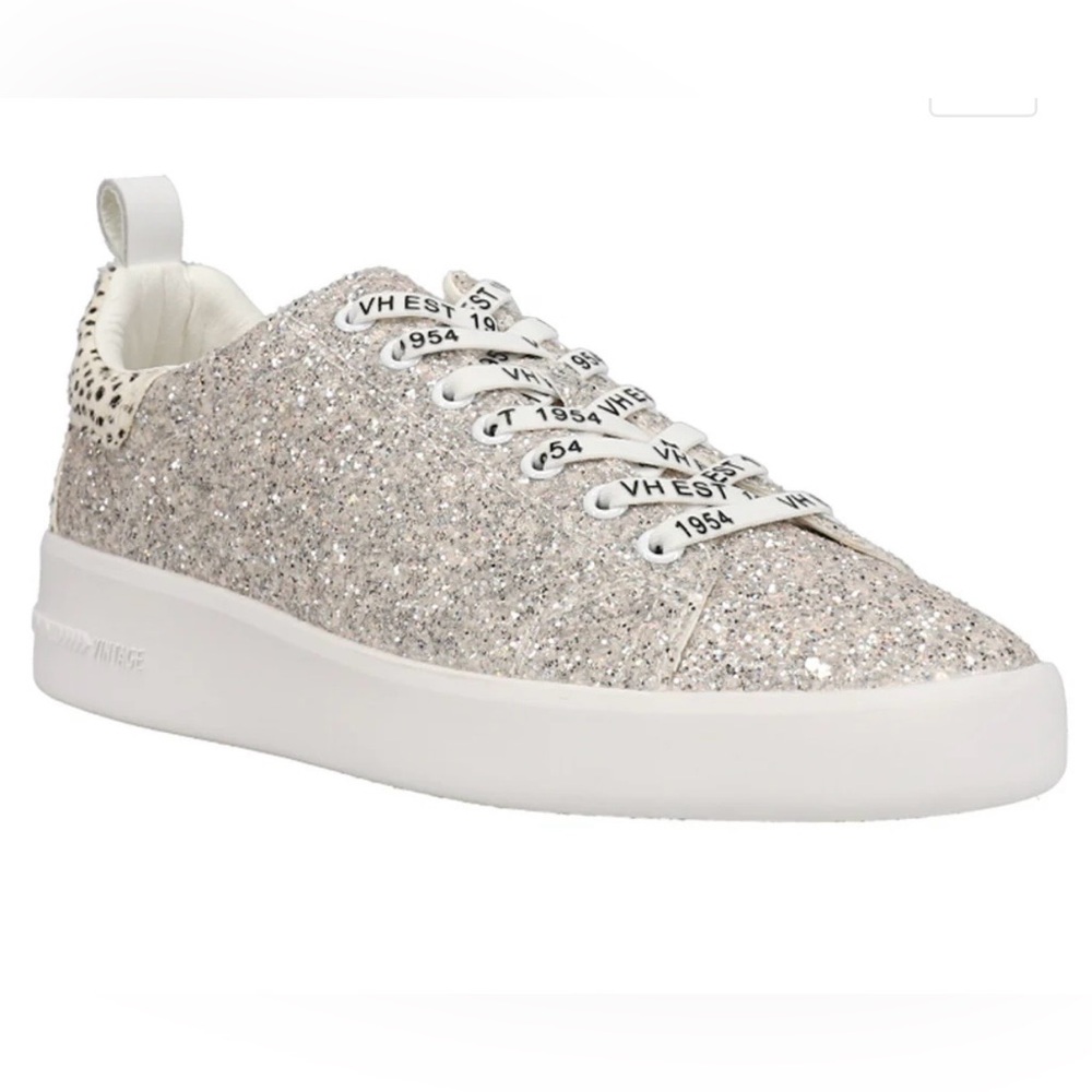 NEW IN BOX Vintage Havana LANA Silver Glitter Sneaker